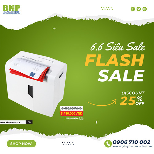 Máy hủy giấy HSM Shredstar X5 4,5x30mm - Hình 1